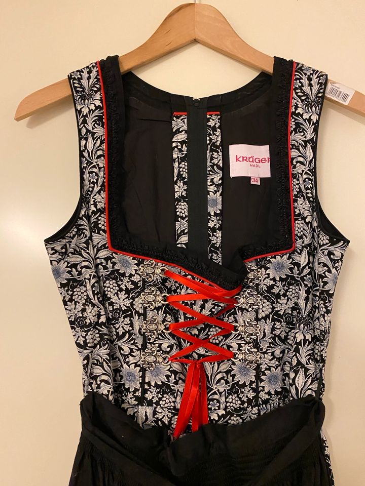 Krüger Madl Dirndl Gr. 34 - schwarz rot weiß in Hamburg