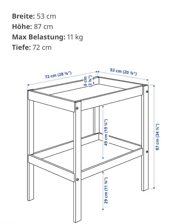 Singlar - Ikea Wickeltisch +Wickelauflage + Behälter in Berlin