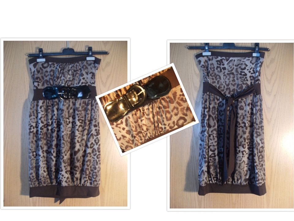 Kleid  Gr. S/M Sommerkleid ärmellos Animalprint + MEHR KLEIDER! in Mertingen