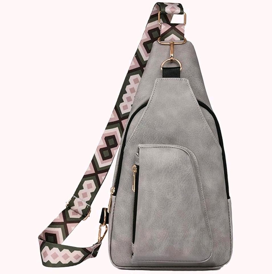 NEU Cross Body Schultertasche Brusttasche Rucksack Damen grau in Herne