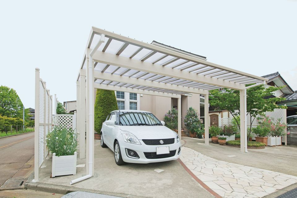 ALU Carport Holzoptik "ARTPORT" Doppelt B6xT5m 6 Pfosten in Backnang