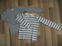 2 Shirts langarm grau-weiß + grau uni 100% Baumwolle Gr. 140 Baden-Württemberg - Neckargemünd Vorschau