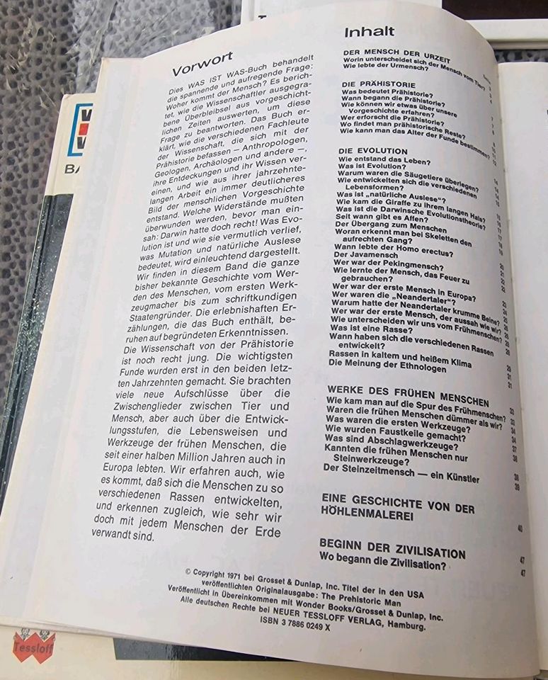 Was ist was bücher 1967, 1969 Mond, Urmensch, Wüsten, Planeten, in Neuenkirchen