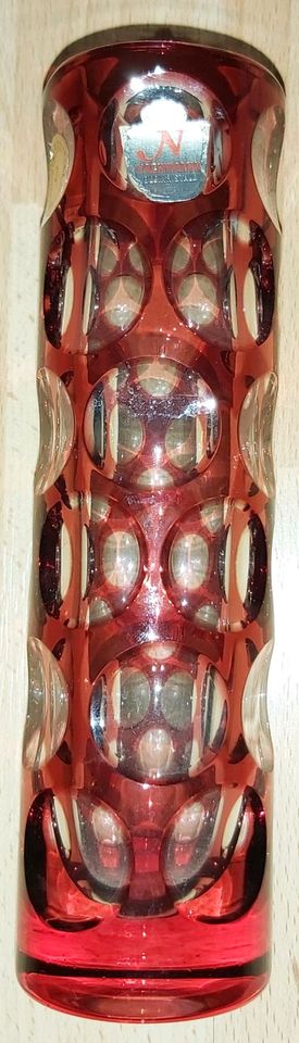 Vase Nachtmann Bleikristall Diamantschliff Überfang rot ca. 18 cm in Hamburg
