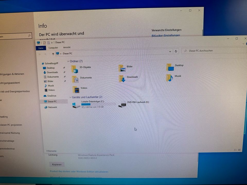 Computer pc Windows 10 SSD 120Gb 8HB ram inkl Monitor in Beilngries