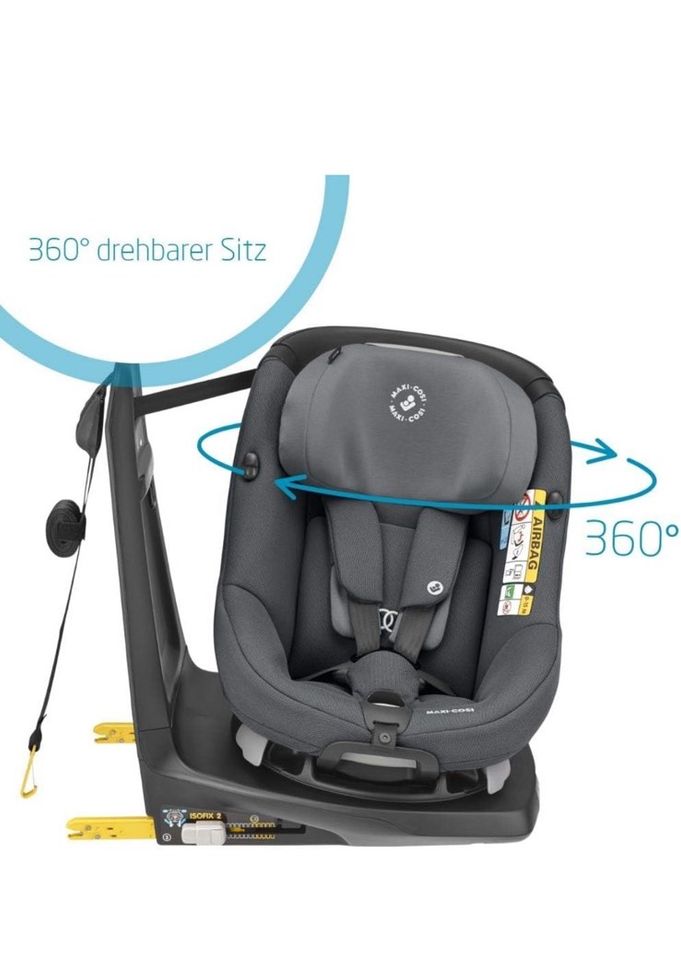 Maxi-Cosi AxissFix 360•drehbar Kindersitz Autositz Liegeposition in Salzatal