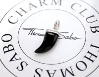 Thomas Sabo Charm "Schwarzer Zahn mit Zirkonia" Anhänger, Silber Hessen - Usingen Vorschau