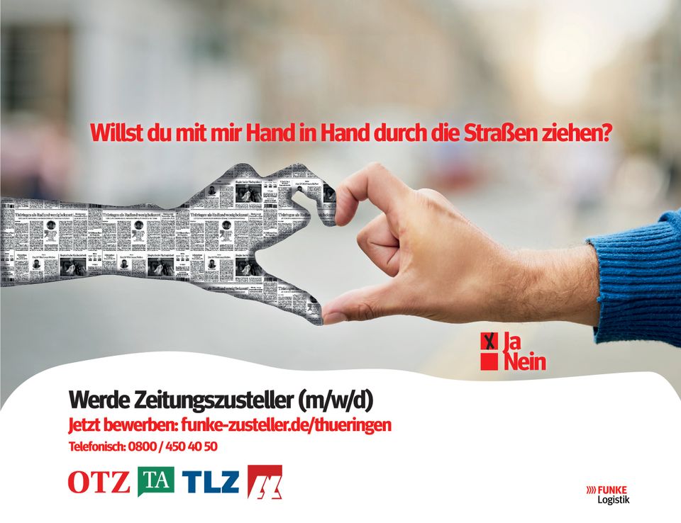 Werde Zusteller / Springer (m/w/d) in Schleiz in Schleiz