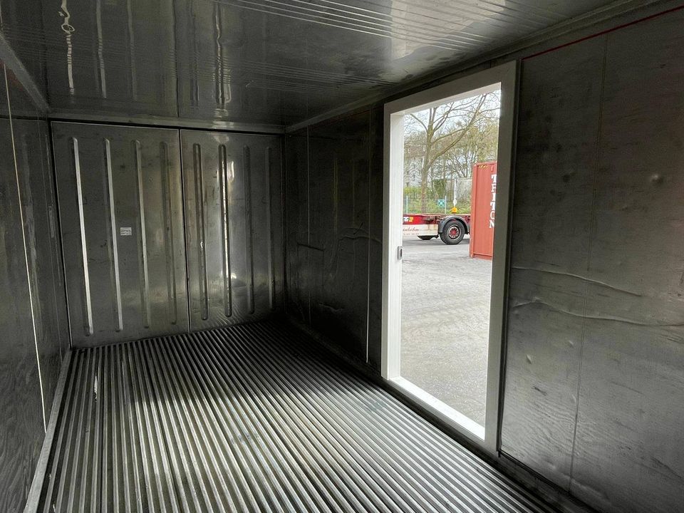 ✅ 20' Fuss Kühlcontainer/ Integralcontainer mit TK-Tür, lackiert in RAL 7016 in Hamburg