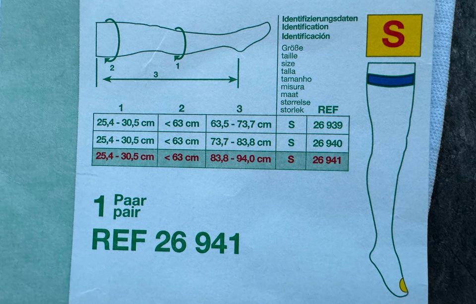 Thrombose-Prophylaxe | Thrombosestrumpf | Gr. S in Garmisch-Partenkirchen