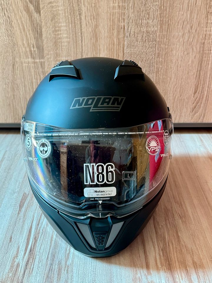 Motorradhelm Nolan N86 (matt-schwarz) in Original-Verpackung in Swisttal