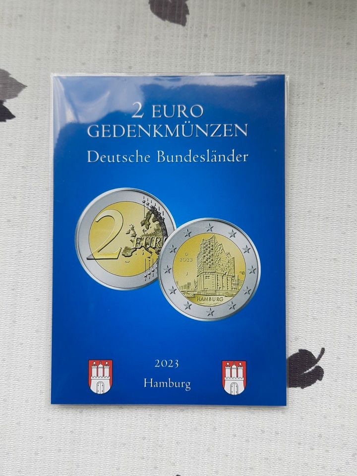 5 x 2 Euro Gedenkmünzen Elbphilharmonie Hamburg in  Münzkarte in Heidelberg