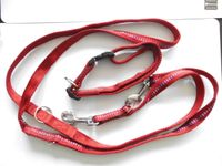 Set aus Leine und Halsband aus Nylon in rot mit blau Kreis Pinneberg - Schenefeld Vorschau