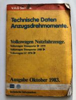 V.A.G. Nutzfahrzeuge Technische Daten Anzugsdrehmomente Oktober 1 Essen - Essen-Frintrop Vorschau