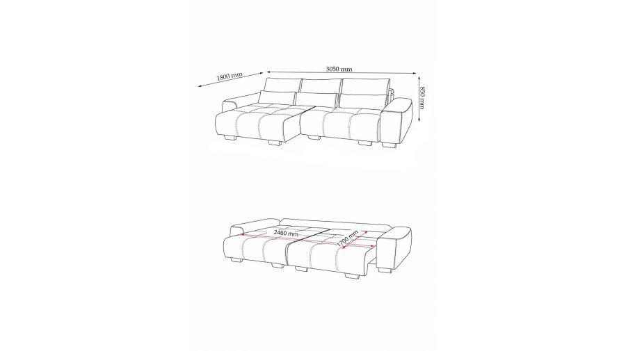 Ecksofa Turin UD. Konstanta Möbelhaus in Lübeck