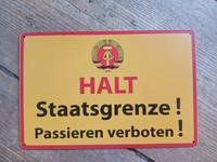 Blechschild "Ostalgie" DDR Grenze Sachsen - Seifhennersdorf Vorschau