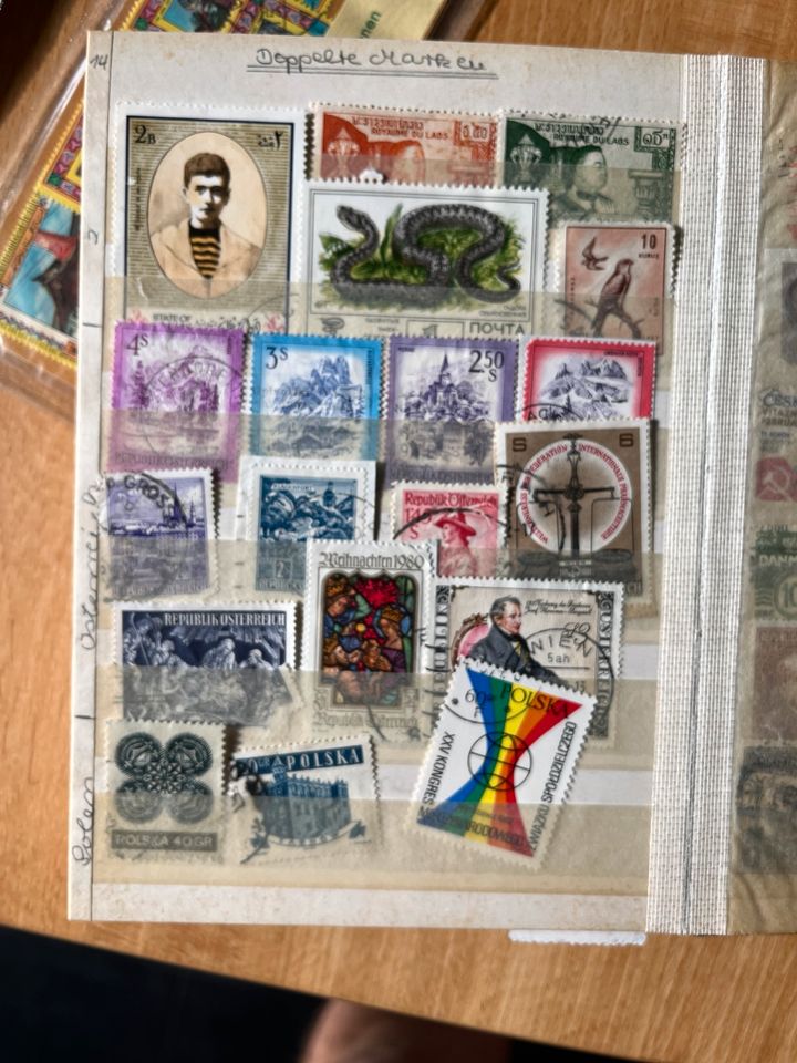 Briefmarkensammlung (Europa, ca 40 Jahre alt) in Teltow
