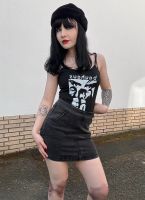 mini jeans rock reißverschluss details sommer goth rockig punk Hessen - Friedberg (Hessen) Vorschau