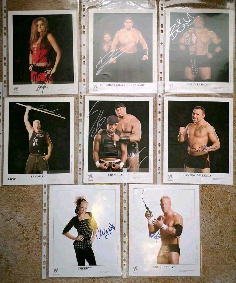 WWF WWE Promofotos Wrestling Promo Autogramm in Halberstadt