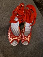 Hilfiger Keilabsatz Pumps Wedges, rot/beige, Gr. 40 Westerwaldkreis - Sessenhausen Vorschau