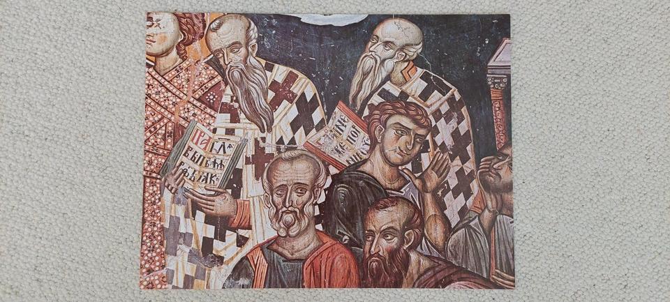 Dachbodenfund, Kunstmappe, Freskomalerei, 1341-1349, 12 Blätter in Bielefeld