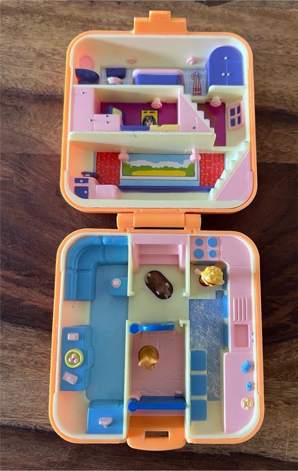 Polly Pocket 1989, orange, Haus, Küche, Hund, Katze in Augsburg