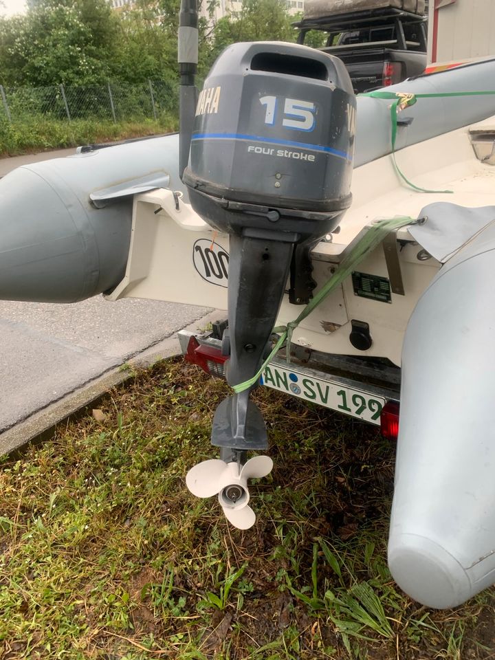 Zodiak Festrumpfboot Schlauchboot 15PS Yamaha Aussenborder Tüv ne in Ludwigsburg