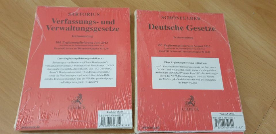 Schönfelder Deutsche Gesetze, Sartorius Verfassungsgesetze und in Berlin