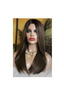 Perücke Lace Front Wig lang braun mittelbraun schwarz ombre glatt Leipzig - Leipzig, Zentrum Vorschau