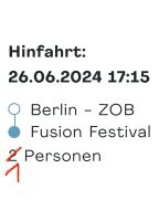1 Bassliner Ticket zur Fusion 26.06.24 17.15 vom ZOB Berlin Berlin - Treptow Vorschau