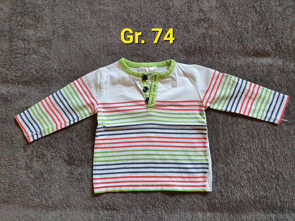 12 Jungs langarm Shirts,Oberteile,Pullover,Größe 74 und 80,Mode in Michelau i. OFr.