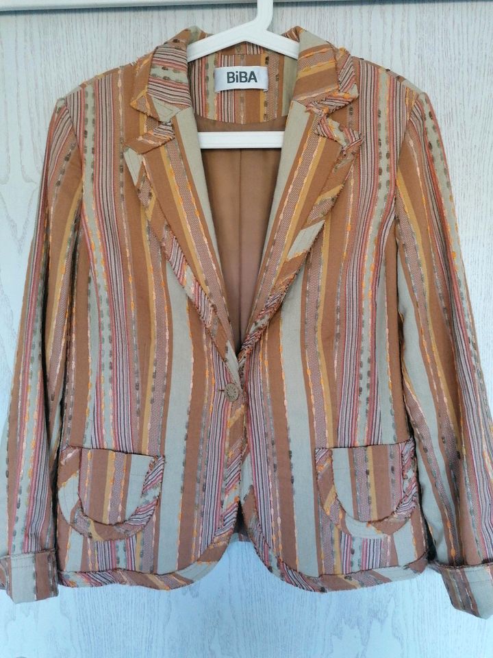 BIBA 42 schicker Blazer Jacke Beige braun gelb in Köln