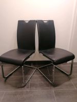 Zwei Esszimmer Stühle, gepolstert, schwarz Kunstleder Hessen - Weiterstadt Vorschau