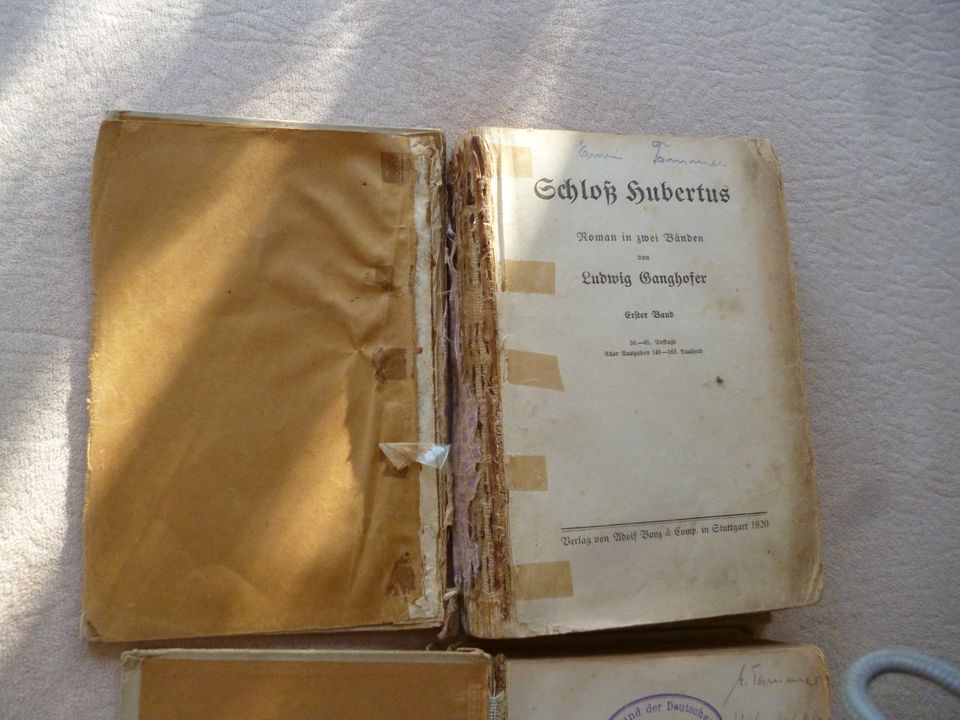 Schloß Hubertus 2 Bände 1920 Antiquar Bücher in Großwoltersdorf
