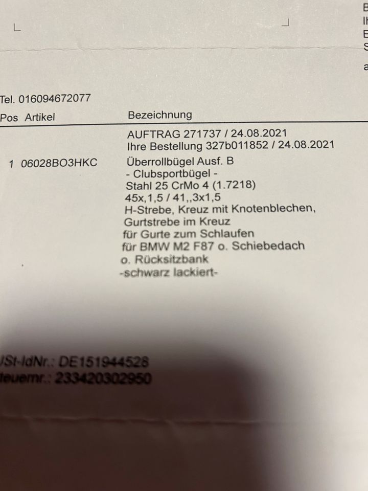 Wiechers Clubsportbügel für BMW in Nideggen / Düren