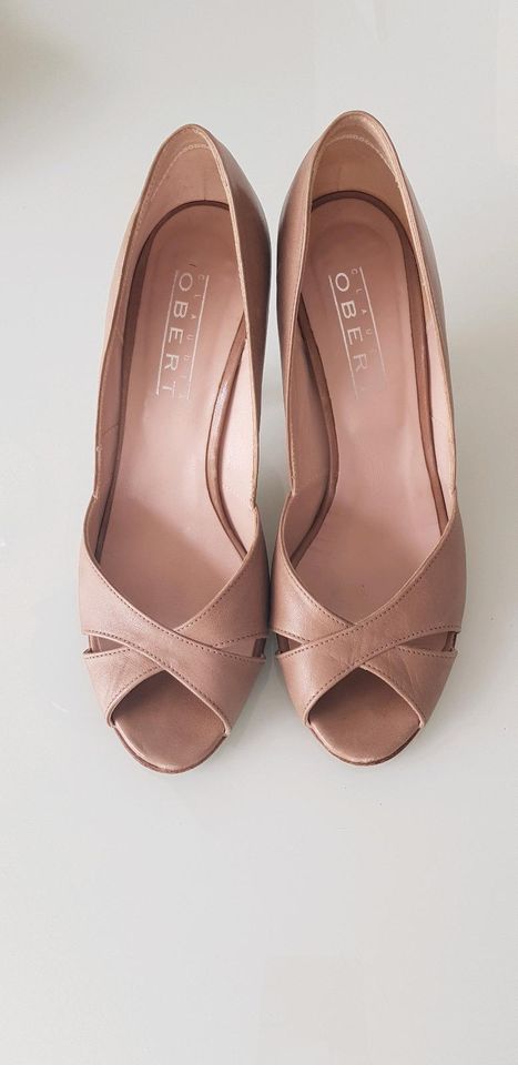 EDEL ❤ Loafer Pumps Leder College 36,5 37 camel schlange weiß in Bargteheide