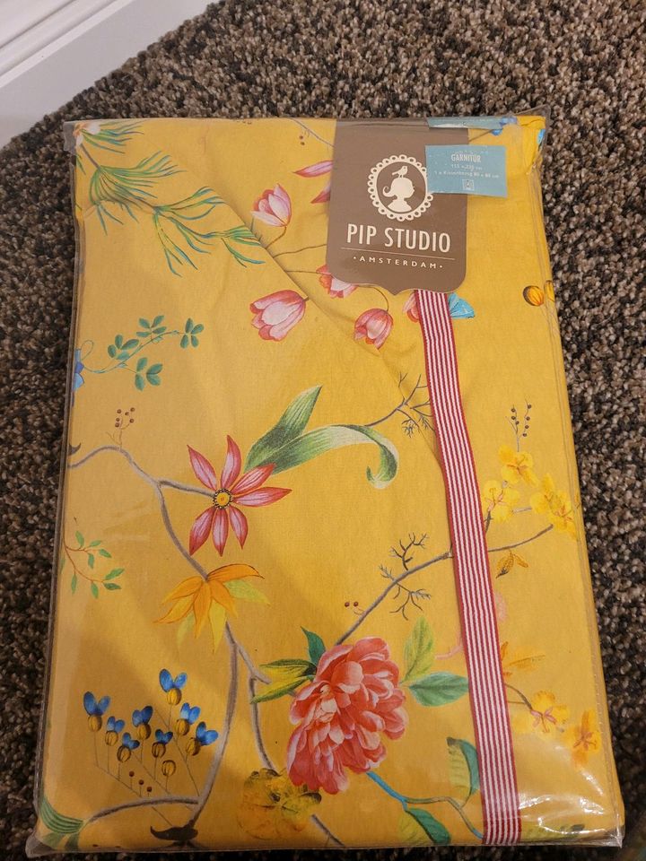 NEU Pip Studio Bettwäsche 155x220 Petites Fleurs gelb yellow in Wetschen