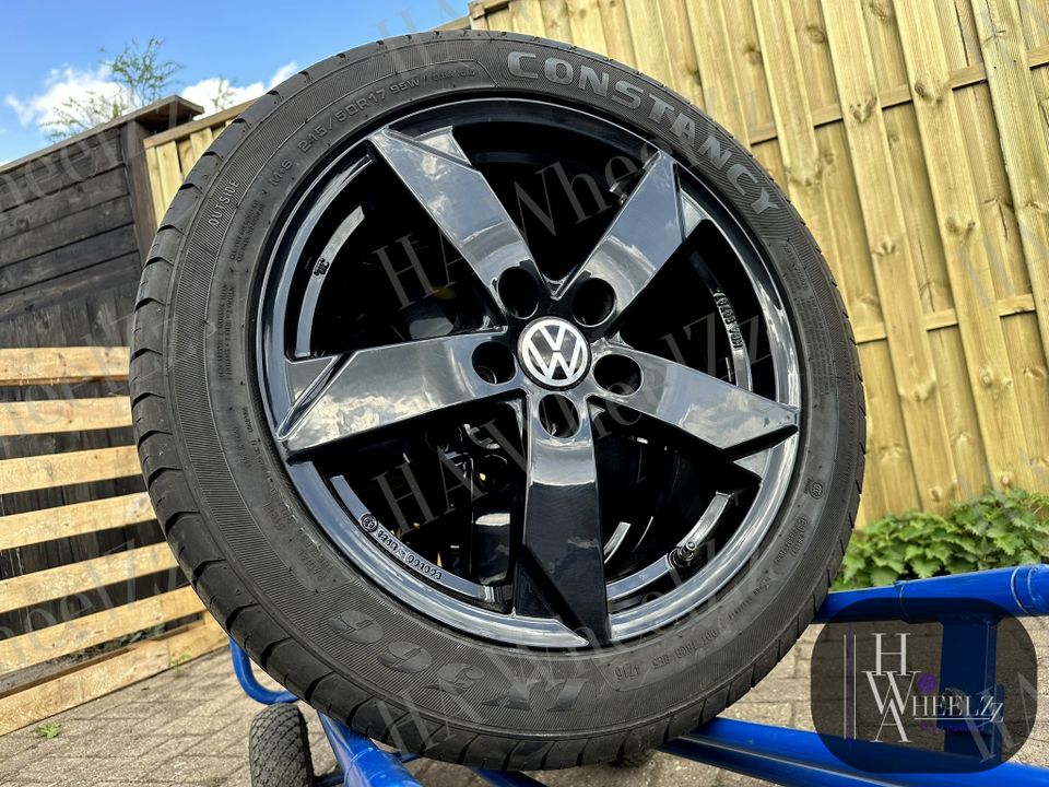 17 Zoll Alufelgen schwarz Sommerräder 5x112 ➡️ 215/50 R17 Sommerreifen ➡️ VW Beetle Caddy SK Passat B7 B8 CC Scirocco Sharan T-Roc Skoda Octravia NX Superb 3 Yeti FORD Tourneo ➡️Sommer Reifen Felgen in Bünde