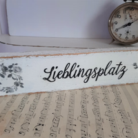DEKO Wunderschönes Holzschild Lieblingsplatz Schild Shabby Niedersachsen - Osterholz-Scharmbeck Vorschau