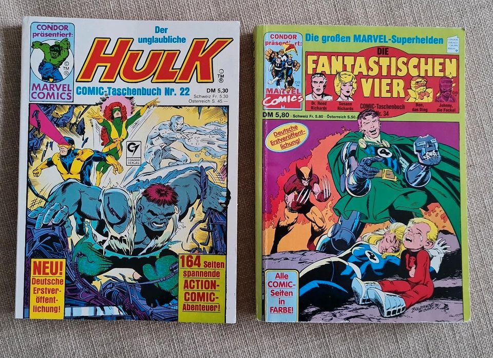 2 Marvel Comics/Taschenbücher HULK/DIE FANTASTISCHEN VIER in Bad Orb
