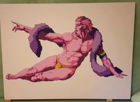 Gemälde Pop Art Gott nach Michelangelo 150x200cm (Acryl Leinwand) Hessen - Bad Homburg Vorschau