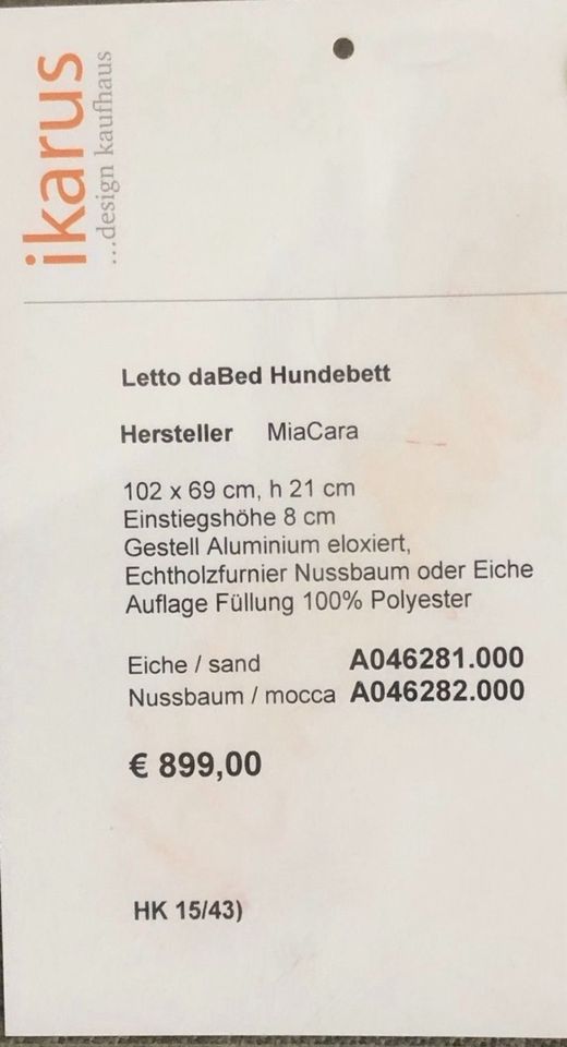 Hundebett Letto dabed miacara passt zu Vitra usm cassina minotti in Frankfurt am Main