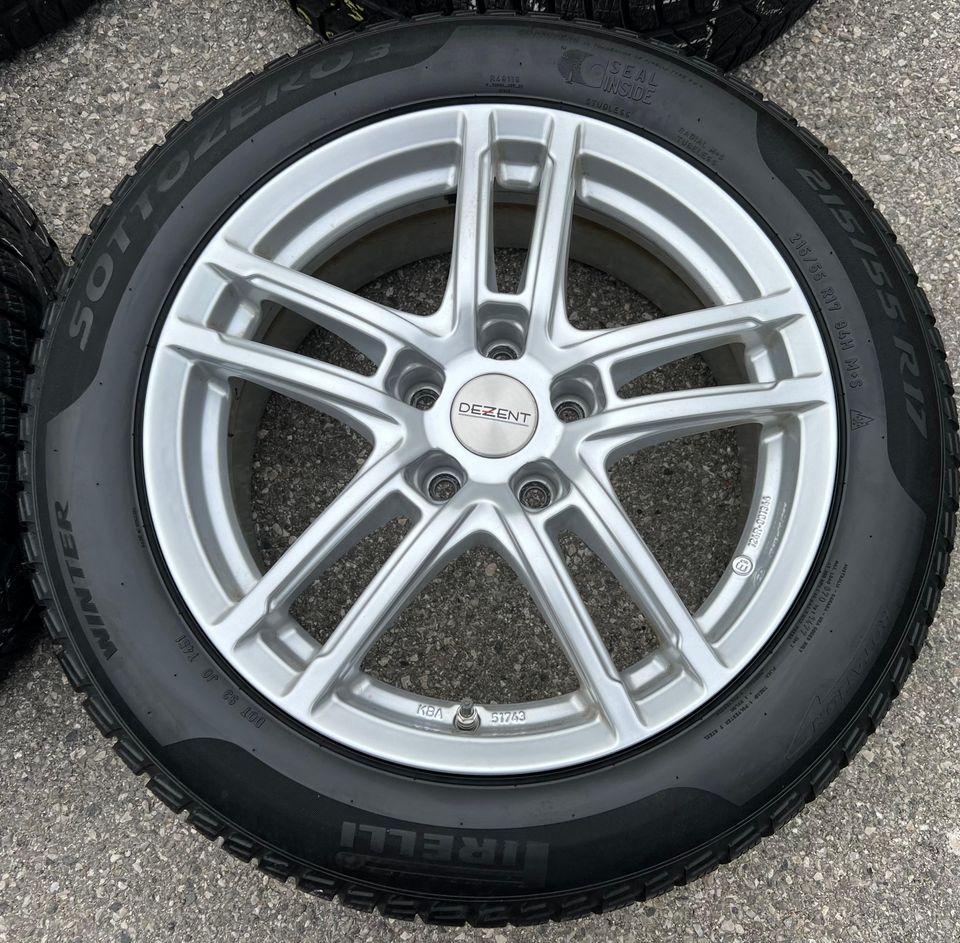 17" ALU WINTERRÄDER VW PASSAT TOURAN T-ROC SKODA SUPERB TOP #1HMT in Bad Tölz