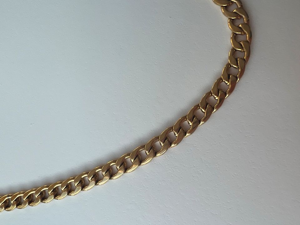 vergoldete Kette, Cuban Link, kubanische Kette 50cm in Burgdorf