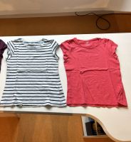 2 x H&M Basic Mädchen T-Shirt 134 / 140 – weiß pink Frankfurt am Main - Harheim Vorschau