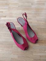 Peeptoe Schuhe aus rotem Leder / Sommer / Pumps Baden-Württemberg - Heddesheim Vorschau