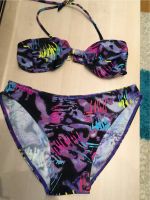 Bikini Zweiteiler Sommer Damen Gr. 40 violett-schwarz-bunt Saarland - Losheim am See Vorschau