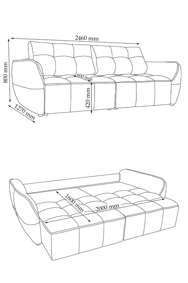 Sofa Bombay mit Boxspringpolsterung. Konstanta Möbelhaus in Stofferstorf