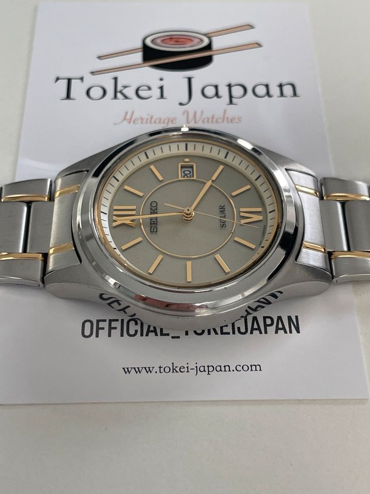 Vintage Seiko Solar Two Tone V147-0AE0 JDM ungetragen aus 2011 in Stuttgart