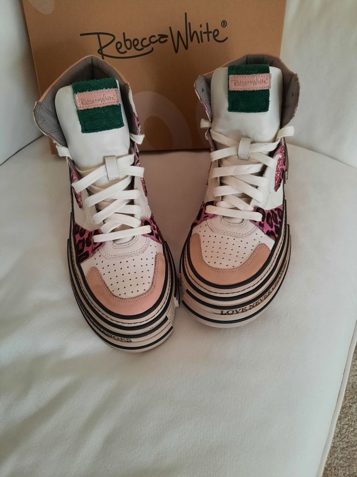 REBECCA WHITE SNEAKER HIGH GR.42 LEDER NEU NP:150€ in Aachen